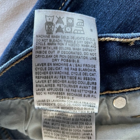 Levi’s Perfectly Slimming 512 Bootcut Jeans Women’s 14 R Blue Studded Coastal - Picture 14 of 14